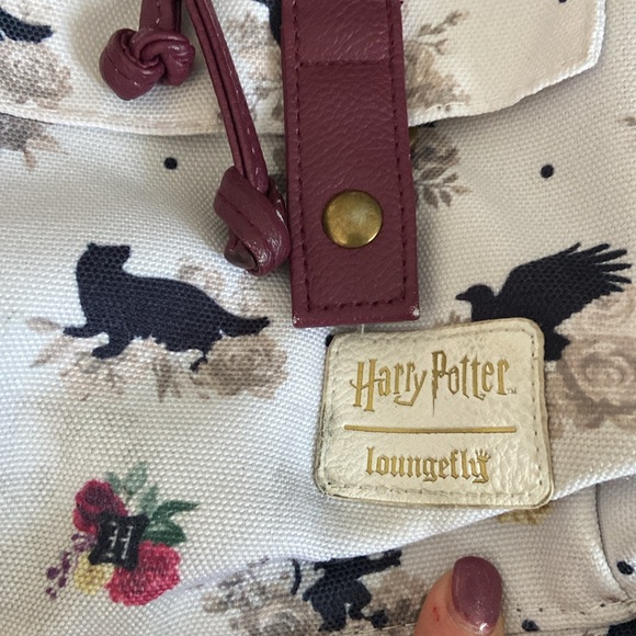Harry Potter Loungefly canvas drawstring backpack - Picture 2 of 4